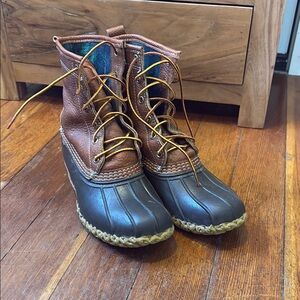 Women's Brown and Black Duck Boots